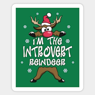 I’m The Introvert Reindeer Family Matching Christmas Pajamas Magnet